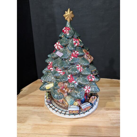 Christopher Radko Holiday Celebrations Christmas Tree Train Musical Centerpiece - Picture 3 of 7
